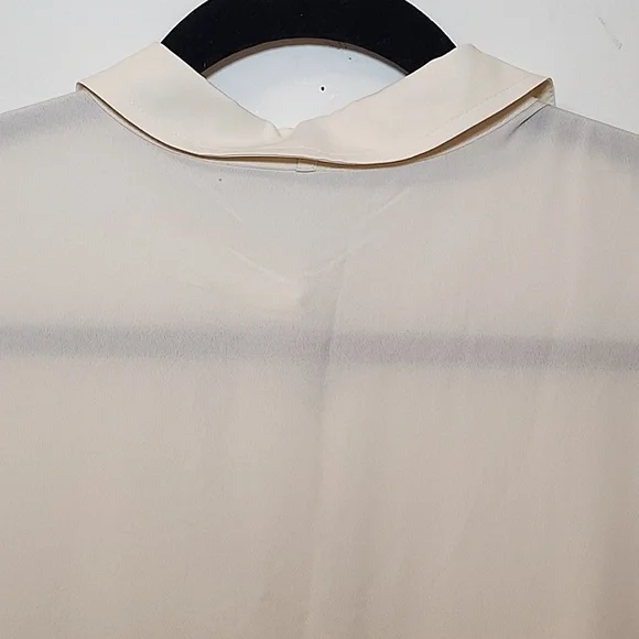 Lauren Ralp Lauren Black Label Shirtdress Elegant Winter Cream Midi Dress SZ 4 - Picture 14 of 16